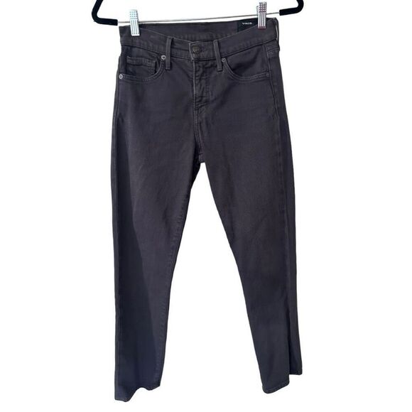 Vince Womens Skinny Crop Straight Leg Jeans Slate Size 25 Gray Mature Minimalist - Picture 1 of 8